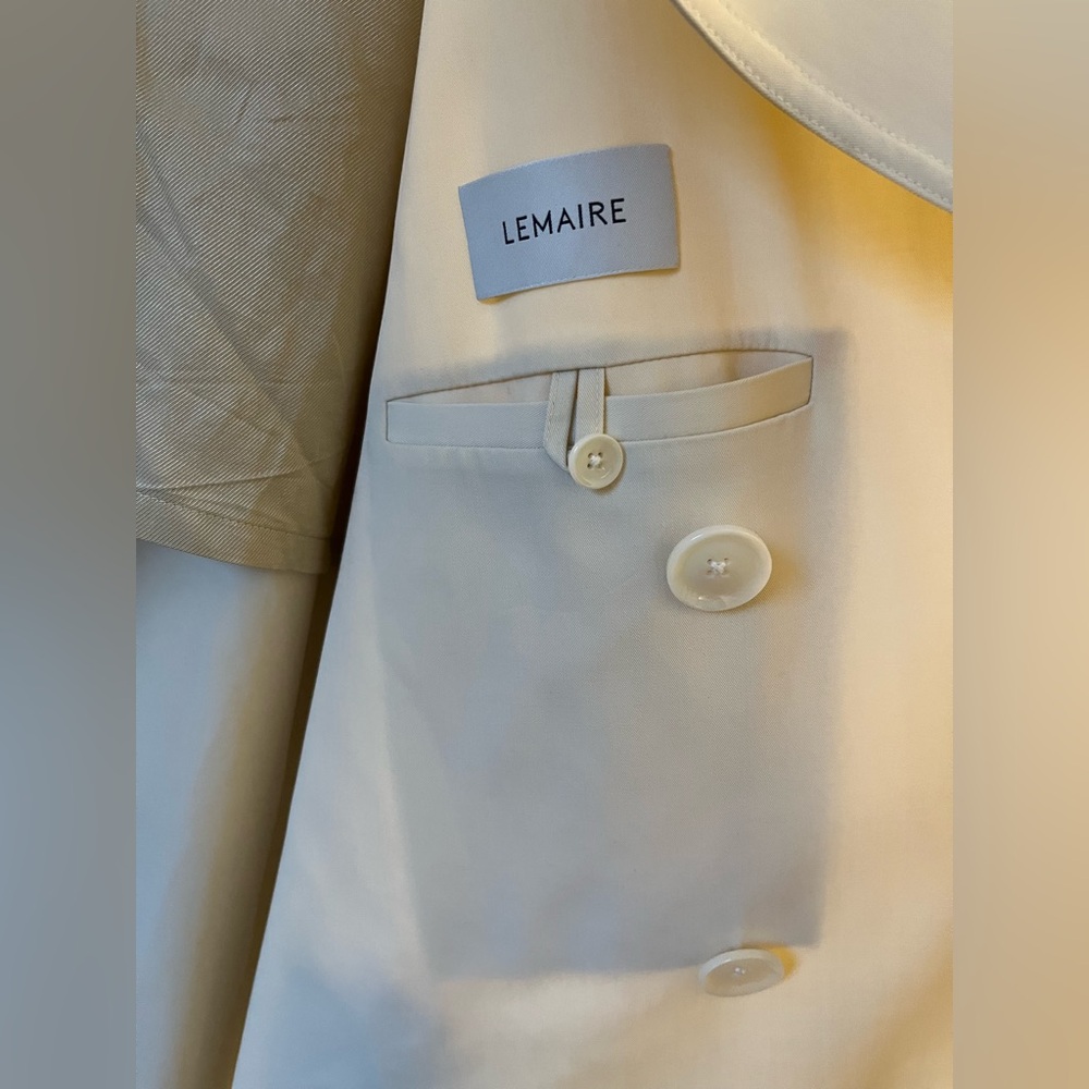Lemaire Beige Wool Soft Coat - Large - Picture 6 of 15